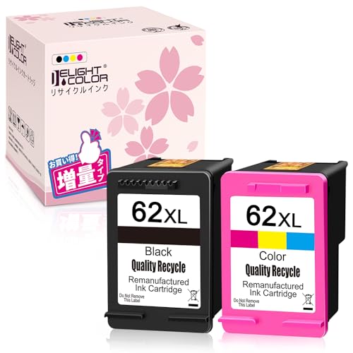 Amazon.co.jp: DELIGHTCOLOR HP用 リサイクル インク HP 62 XL